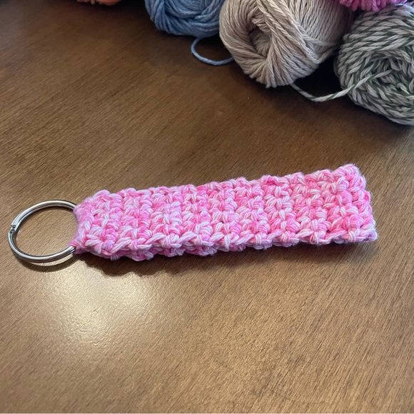 Handmade Wristlet Keychain: Crocheted 🧶 - Picture 2 of 3